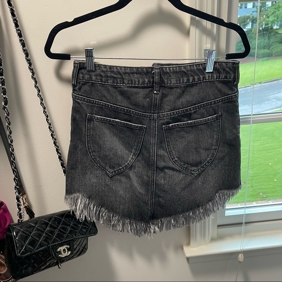 NWOT free people denim gray skirt - Picture 5 of 5